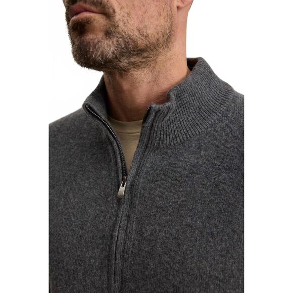 NEW VELVET BY GRAHAM & SPENCER dallen zip-up sweater in storm